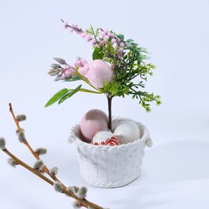 Пасхальный декор'Яйца розового цвета' 11 x 15 x 26 см