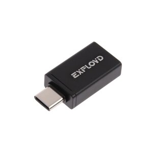 Переходник Exployd EX-AD-297, с Type-C на USB, музыка + гарнитура, черный (комплект из 2 шт.)