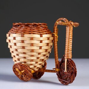 Плетеные сувениры (Велосипед) 15х9 см H 12 см.(Бамбук срезан) (комплект из 2 шт.)