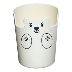 Подставка-стакан для канцелярии deVENTE Teddy Bear пластик белая