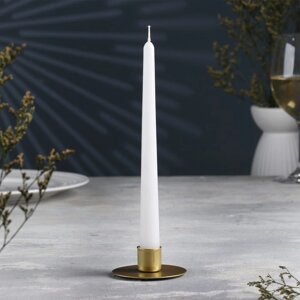 Подсвечник 'Круг' металл на одну свечу, 7х3 см, золотой