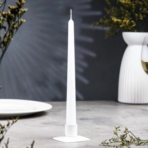 Подсвечник 'Квадрат' металл на 1 свечу, 7х3 см, белый