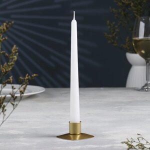 Подсвечник 'Квадрат' металл на одну свечу, 7х3 см, золотой