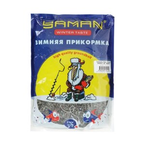 Прикормка Yaman Winter Taste гранулы 3 мм, Плотва зимняя (кокос), цвет чёрный, 700 г