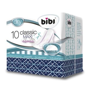 Прокладки для критических дней 'BiBi Classic Maxi Dry'10 шт.