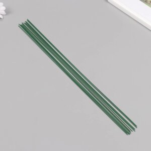 Проволока для творчества 'Blumentag' 1.2 мм, 12 шт, 40 см, в пластиковой оплётке зеленый