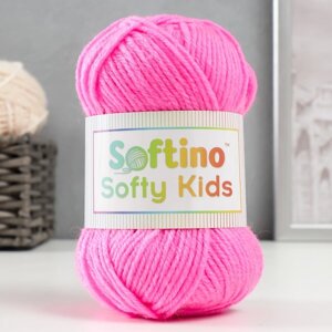 Пряжа 100 акрил 'Softy Kids' 90м 5м 50 гр цвет 11 персидский розовый (комплект из 2 шт.)