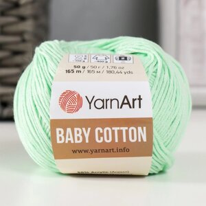 Пряжа 'Baby cotton' 50 акрил 50 хлопок 165м/50гр (435 весна)
