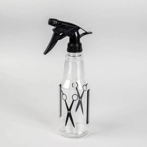 Распылитель парикмахерский 'H2O'500 мл, цвет прозрачный/чёрный