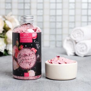 Расслабляющая соль для ванны 'Время думать о себе'с лепестками розы, 370 г