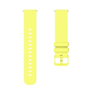 Ремешок для часов, 22 мм, силикон, желтый