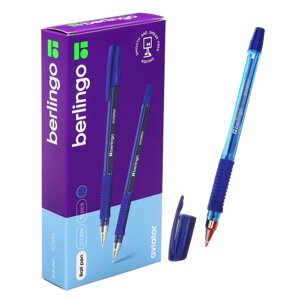 Ручка шариковая Berlingo 'Aviator'0,7 мм, грип, синяя (комплект из 12 шт.)