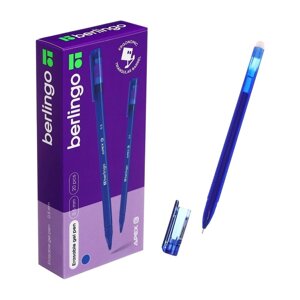 Ручка со стирающими чернилами гелевая Berlingo Apex E, 0.5 мм, трехгранная, чернила синие (комплект из 20 шт.)