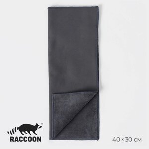 Салфетка для уборки Raccoon 'Суперплотная профи'30x40 см, микрофибра, цвет серый