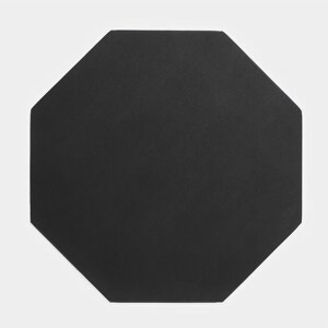 Салфетка кухонная 'Тэм'38x38 см, цвет чёрный, восьмиугольник (комплект из 6 шт.)