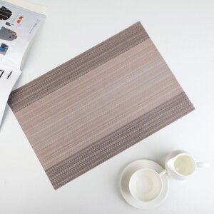 Салфетка сервировочная на стол 'Вензеля'45x30 см, цвет бежевый (комплект из 12 шт.)