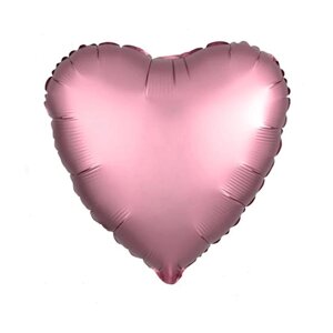 Шар фольгированный 30'сердце, цвет фламинго
