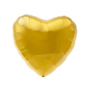 Шар фольгированный 30'сердце, цвет золотой