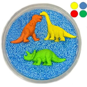 Шариковый пластилин 'Dino 3'3 фигурки динозавриков внутри, МИКС