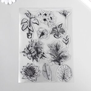 Штамп для творчества 'Домашние цветы' 15х21х0,3 см