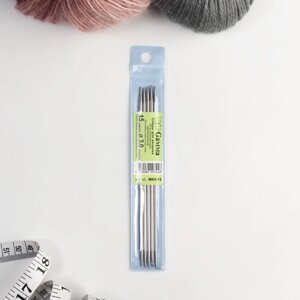Спицы для вязания, чулочные, d 3 мм, 15 см, 5 шт (комплект из 2 шт.)