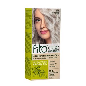 Стойкая крем-краска для волос Fito color intense тон 9.1 пепельный блонд, 115 мл