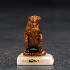 Сувенир 'Медведь кроха'селенит, металл, минералы, 3х2х4 см (комплект из 2 шт.)