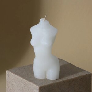 Свеча интерьерная 'Женское тело'белая, 9 х 4,5 см