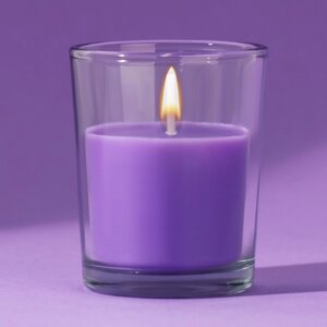 Свеча в стакане 'Лаванда'5 х 6 см