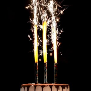 Свечи фонтаны для торта 'Шарики'10 см, 30 секунд, 3 шт