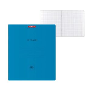 Тетрадь 96 листов в клетку ErichKraus Neon 'Классика'обложка мелованный картон, блок офсет, белизна 100, голубая