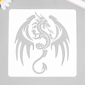 Трафарет для татуировки 'Дракон' 15х15 см