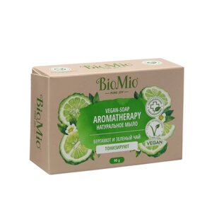 Туалетное мыло BioMio BIO-SOAP Бергамот и зеленый чай, 90 г