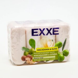 Туалетное мыло косметическое EXXE 'Макадамия и олива' 4*70 г