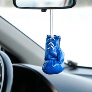 Украшение на зеркало, Боксерская перчатка, 9x5 см, синий