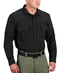 Рубашка мужская Summerweight Tactical (длинный рукав) Propper Черный / Large/Regular