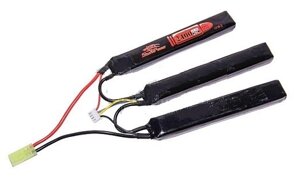 Storm Power Аккумулятор LiPo Лепесткового типа 11,1 В 2400 mAh 20C. Размер - 3x (130x20x13) мм.