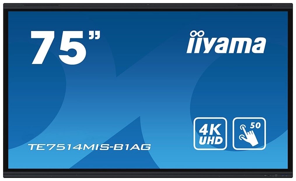 Интерактивная панель Iiyama TE7514MIS-B1AG 75 дюйм от компании Интернет-магазин спортивных товаров Metasport - фото 1