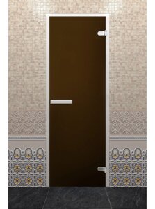 Дверь Турецкая Лайт Бронза 0,75х1,925м коробка алюминий