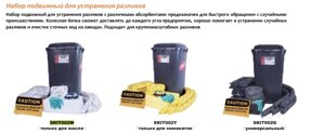 Мобильный аварийный набор сорбентов ЛАРН для нефтепродуктов и масляных жидкостей с объёмом поглощаемой жидкост