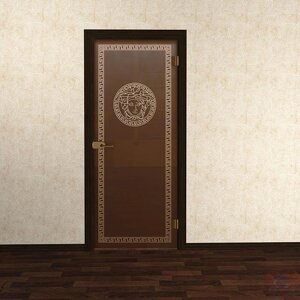 Дверь Стекло Бронза Версаче 1900х700 коробка хвоя