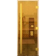 Дверь Турецкая Престиж Бронза 0.70x1,90м золотой профиль от компании Магазин "Все печи KZ" - фото 1