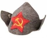 Шляпа "Буденовка" "Серп и молот" серый