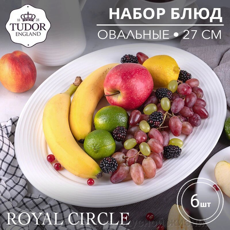 Блюдо овальное 27 см Royal Circle TU2306-2 (набор 6шт) TUDOR от компании TS Kitchen - для вкусной жизни! - фото 1