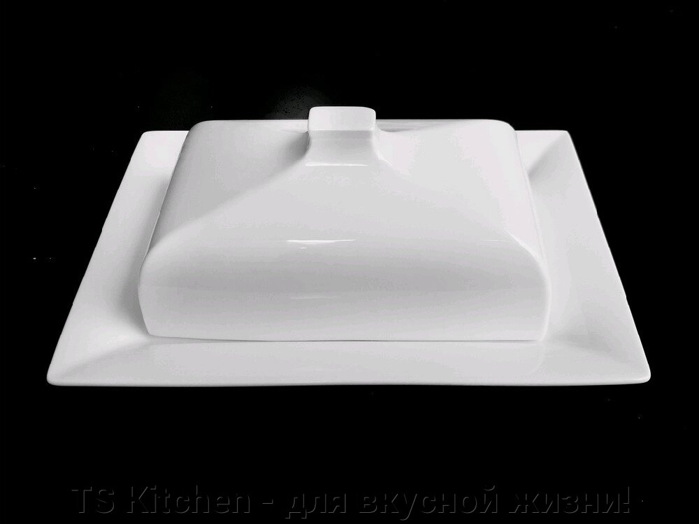 Масленка с крышкой 21х15 см  Royal White TU2232 / TUDOR от компании TS Kitchen - для вкусной жизни! - фото 1