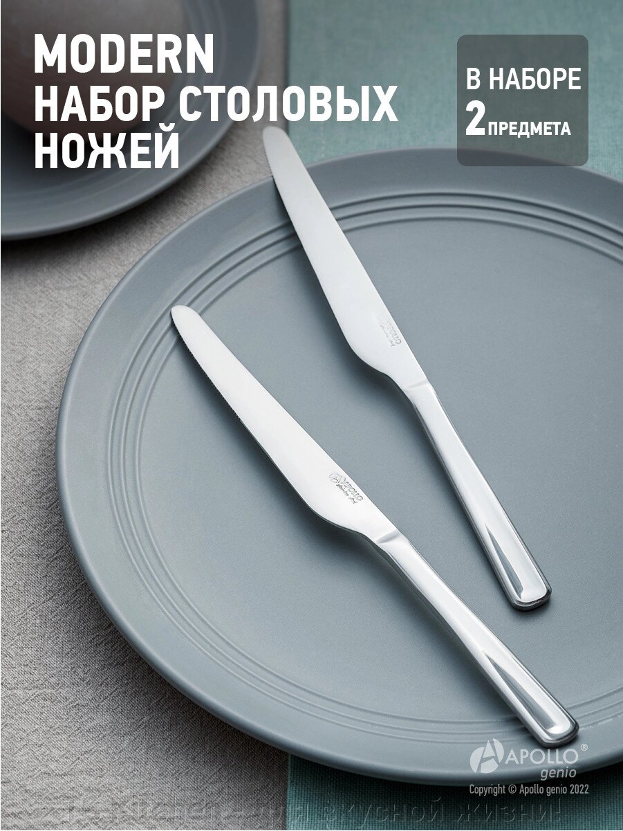 Набор ножей столовых  genio "Modern" 2 шт MOD-32/APOLLO от компании TS Kitchen - для вкусной жизни! - фото 1
