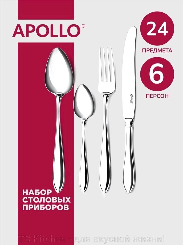 Набор столовых приборов genio "Chicago" 24 пр CHI-24 APOLLO от компании TS Kitchen - для вкусной жизни! - фото 1