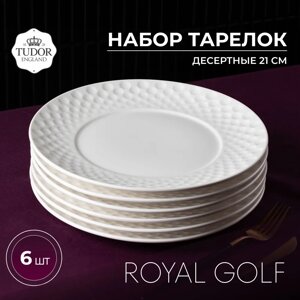 Тарелка десертная 21 см Royal Golf TU3530-1 (набор 6 шт)/TUDOR в Алматы от компании TS Kitchen - для вкусной жизни!