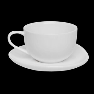 Чайная пара (чашка + блюдце) 350 мл Royal White TU9999-4 / TUDOR