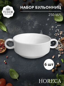 Бульонница 250 мл с ручками HORECA TU1101-2 (набор 6шт) TUDOR
